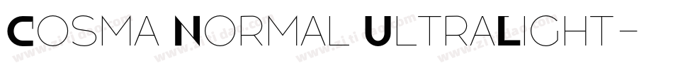 Cosma Normal UltraLight字体转换